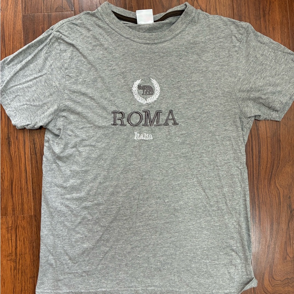 Roma Gray Short Sleeve Tee Casual Wear
